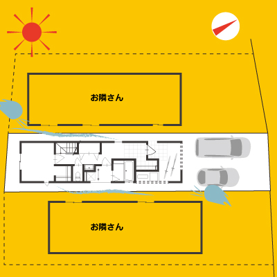 ニコニコ住宅　狭小住宅　コンパクト住宅　たっぷり収納　広々暮らす　長岡　新潟