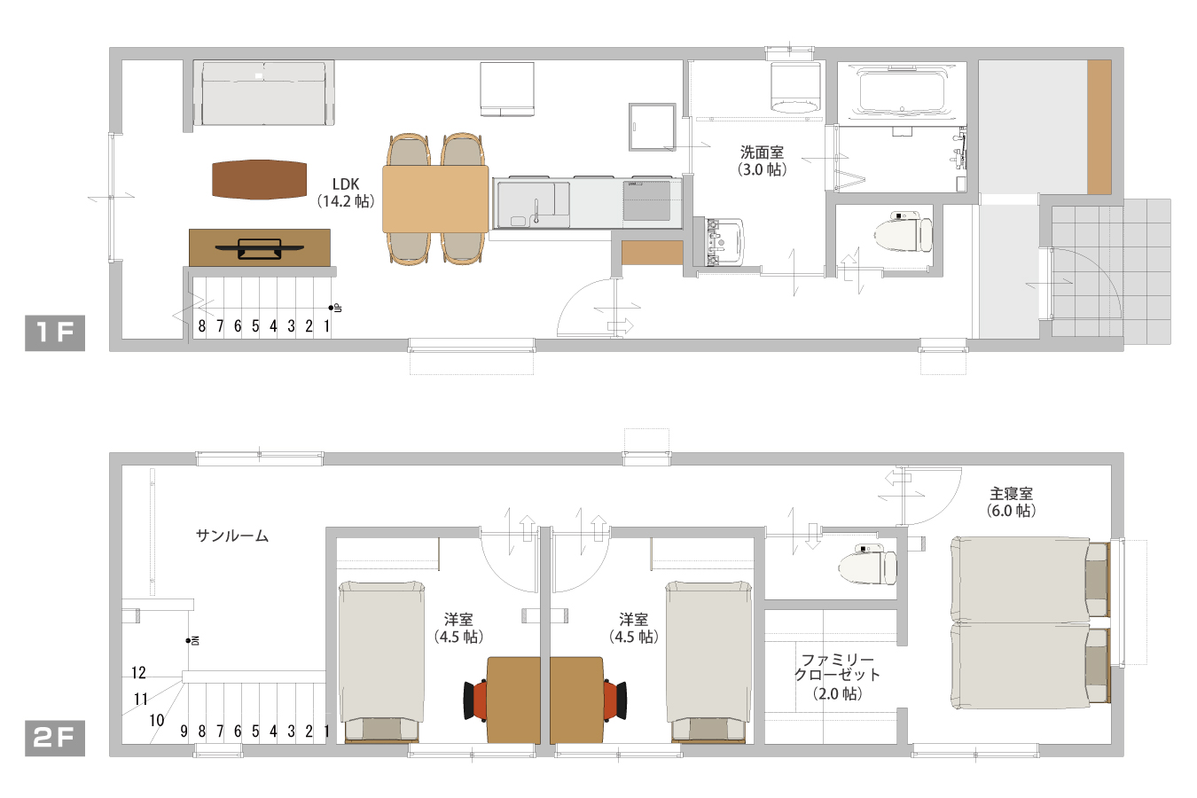 喜多町モデルハウス間取り