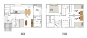 西区真砂モデル間取り図