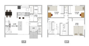 新発田市御幸町モデルハウス間取り図