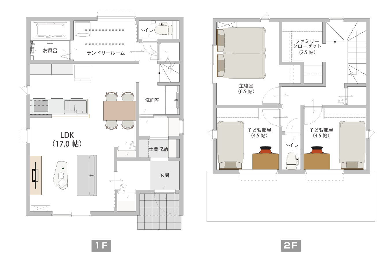 長岡市中島モデルハウス間取り図
